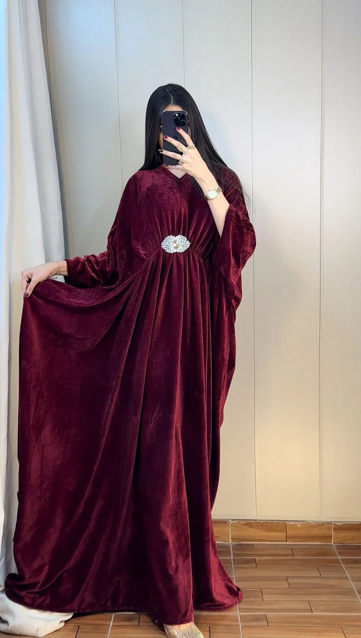 VELVET KAFTAN FROCK
