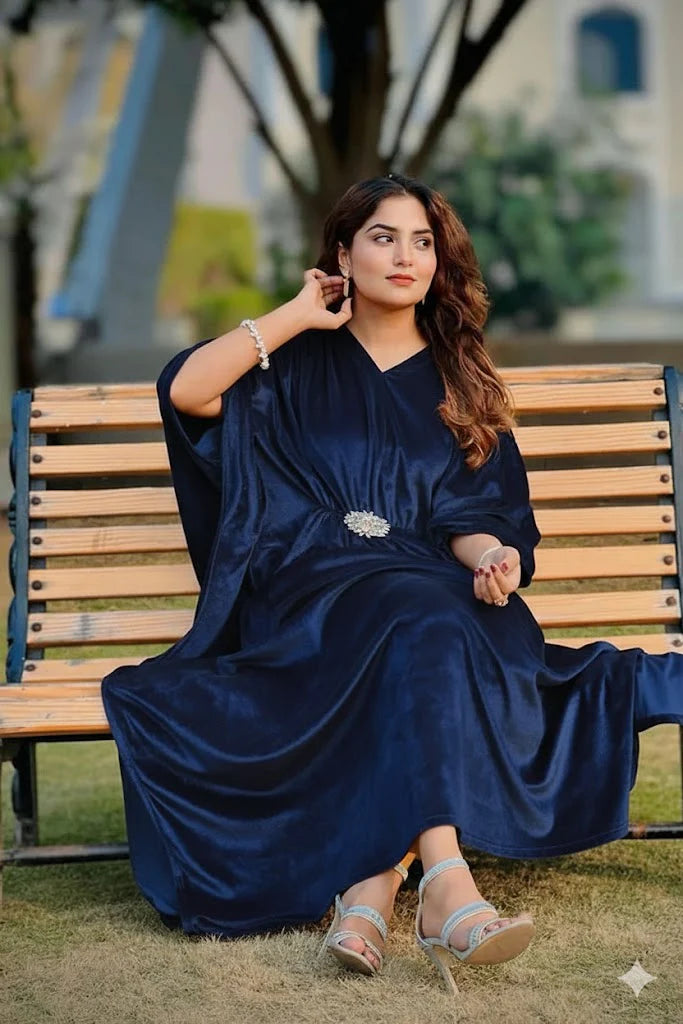 VELVET KAFTAN FROCK