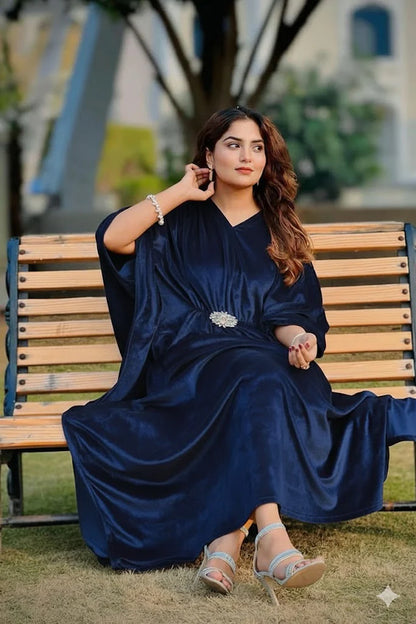 VELVET KAFTAN FROCK